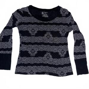 Y2K No Boundaries Lace Printed Long Sleeve layer